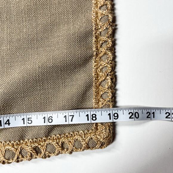 Phantoscope Linen Blend‎ Decorative Pillow Sham /Cover 19X19  Dark Tan Neutral - Picture 6 of 7